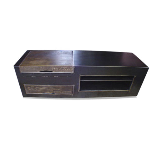 Buffet aparador de estilo industrial - BLACK MUEBLE  - ICI ET LA - em carvalho / em ferro / em chapa de aço