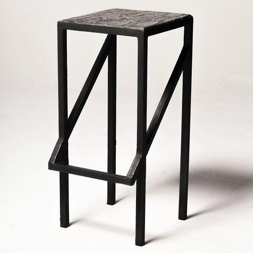 Banqueta alta contemporânea - EMPREINTES Y - ICI ET LA - em concreto / com base em aço / com 4 pés
