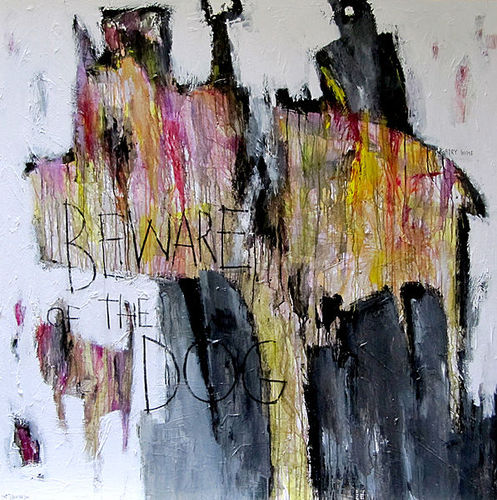 Quadro decorativo em acrílico - BEWARE OF THE DOG - ICI ET LA - abstrato / para hotel