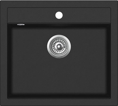 Pia com 1 cuba - QUADRO SQQ100 - Aquasanita - sem escorredor / em compósito / de sobrepor