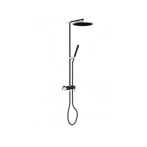 Conjunto de chuveiro de embutir na parede - KIT SYSTEM SINGLE LEVER 18 CARBON - Nikles - contemporâneo / com chuveiro de mão / tipo chuva