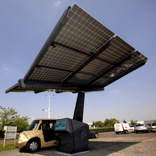 Estação de recarga para veículos elétricos - PHOTOVOLTAIC CANOPY - Via Composites - solar