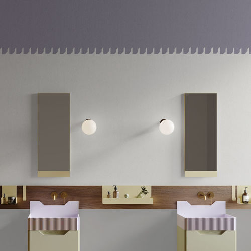 Papel de parede contemporâneo - Frieze WP3 - ex.t - estampado / cinza / para banheiro