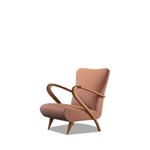 Poltrona moderna - ANNI '50 - Divani Santambrogio - em tecido / em madeira maciça / cor personalizável