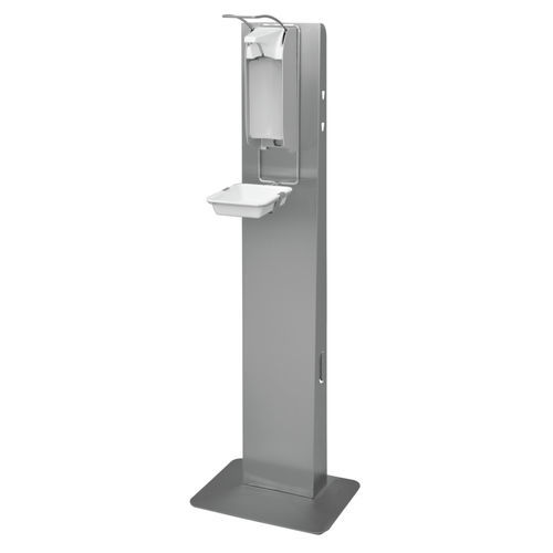 Dispenser de álcool em gel de piso - E ST IMP T A 24/SH T - OPHARDT Hygiene-Technik GmbH - manual / em aço inoxidável / da linha comercial