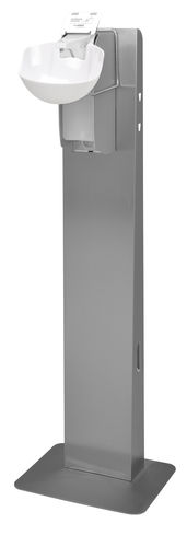 Dispenser de álcool em gel de piso - E ST IMP T Touchless SH 5 - OPHARDT Hygiene-Technik GmbH - sem contato / em aço inoxidável / da linha comercial