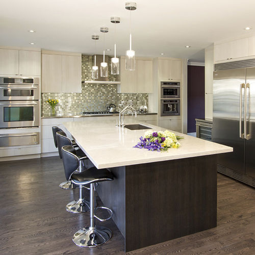 Cozinha contemporânea - TRIBECA - AYA kitchens - em laminado melamínico / com ilha / em L