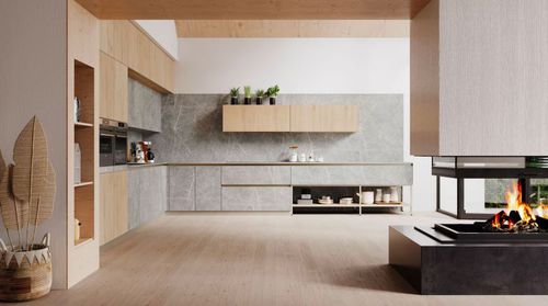 Cozinha contemporânea - AMBIENTE NORDIC - Arrex - em laminado / em madeira / sem puxadores