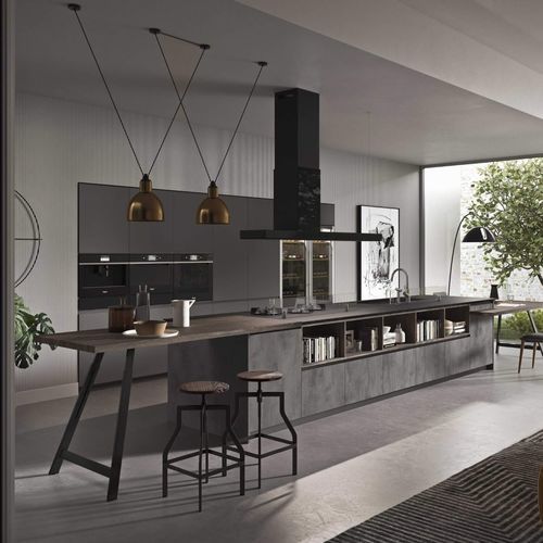 Cozinha contemporânea - Fly Evo Flo Evo - Ar-Tre - em ABS / em laminado melamínico / com ilha