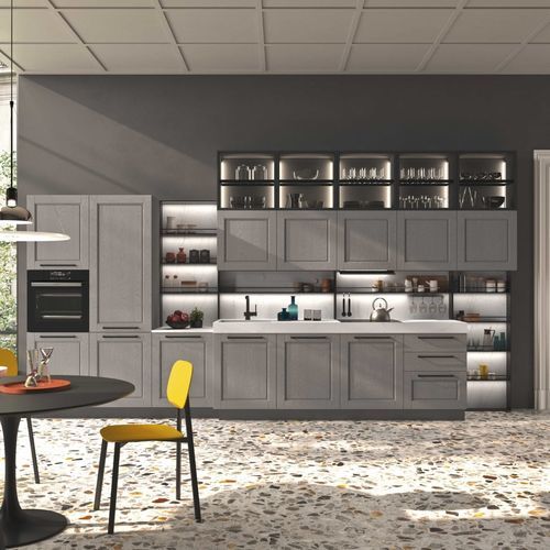 Cozinha contemporânea - Cloe - Ar-Tre - com folheado de madeira / em madeira maciça / em madeira de freixo