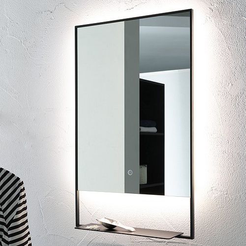 Espelho para banheiro de parede - CASTORE - COMPAB - contemporâneo / retangular / com iluminação LED