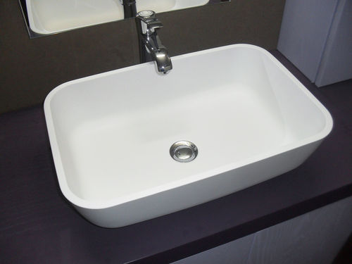 Cuba de apoio - HUB - COMPAB - em Corian® / retangular / contemporânea