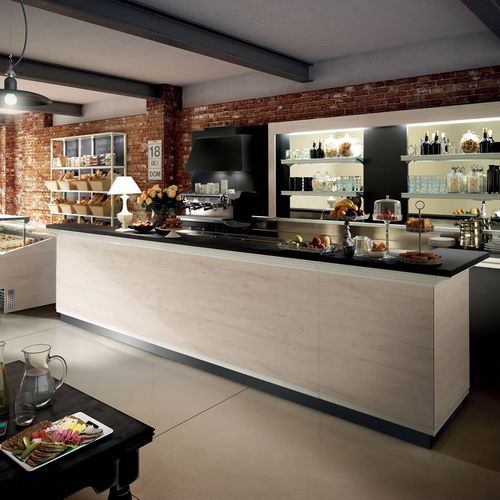 Balcão para bar - BRERA - Frigomeccanica - em vidro / em aço inoxidável / laminado
