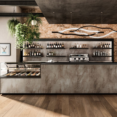Balcão para bar - SLACK - Frigomeccanica - em aço inoxidável / em alumínio anodizado / laminado