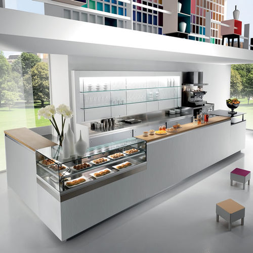 Balcão para bar - STUDIO 12 - Frigomeccanica - em madeira / em vidro / laminado