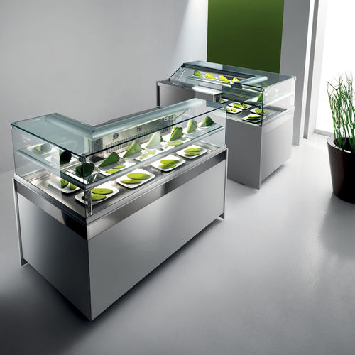 Vitrina refrigerada tipo balcão - CORNER - Frigomeccanica - para confeitaria / em aço inoxidável / com porta