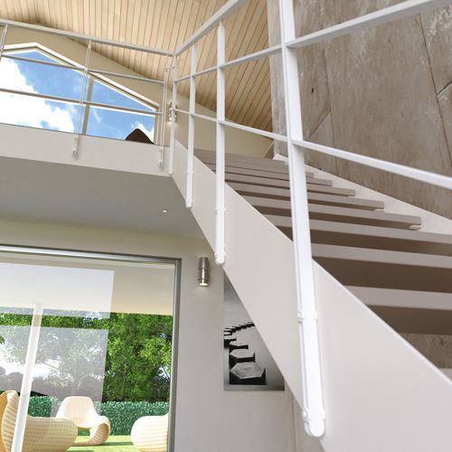Guarda-corpo metálico - QUBIT - CAST DESIGN - com barras / para ambiente interno / para escada