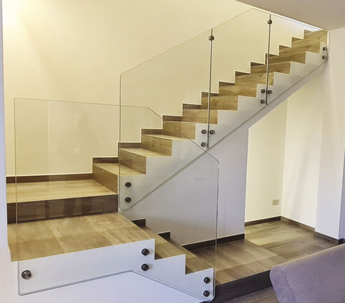 Guarda-corpo em vidro - Infinity - CAST DESIGN - em painéis / para ambiente interno / para escada