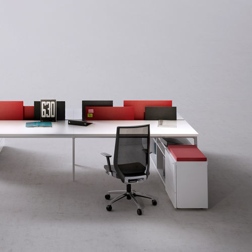 Cadeira de escritório contemporânea - EBEN - Forma 5 - para ambiente interno / em tela / com base em alumínio