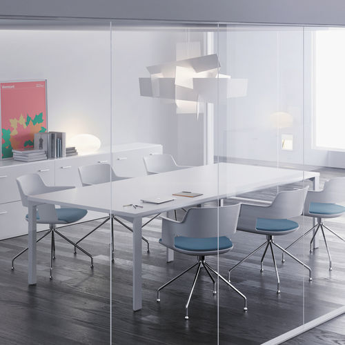 Mesa de reunião contemporânea - LOGOS - Forma 5 - metálica / retangular / da linha comercial