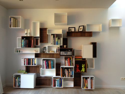 Estante modular - 01/02 - Cubit - contemporânea / em MDF / branca
