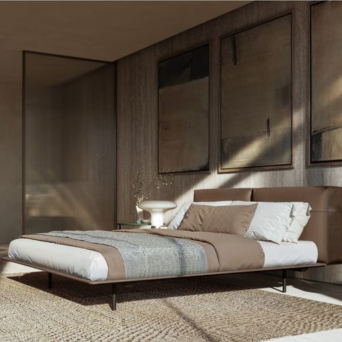Cama flutuante - MYNIGHT - LEMA Home - de casal / contemporânea / com iluminação