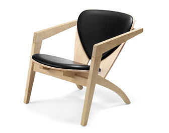 Poltrona contemporânea - GE 460 BUTTERFLY - Getama Danmark - em couro / de Hans J. Wegner