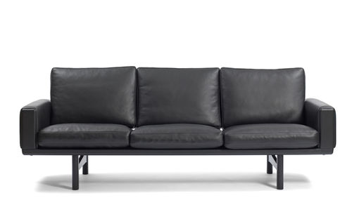 Sofá contemporâneo - ge 236 - Getama Danmark - em couro / preto / de Hans J. Wegner