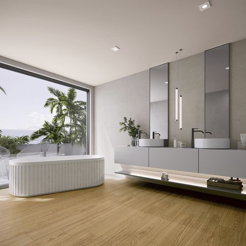 Placas de revestimento em porcelana - OPAL - Recer - fosca / 3D / para ambiente interno