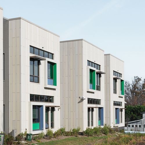 Painel de revestimento - JOHN LEWIS ELEMENTARY SCHOOL - Rieder Facades GmbH - para edifício / para fachada / flexível