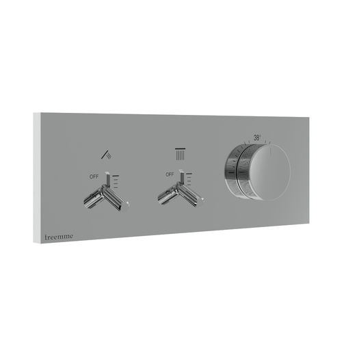 Misturador monocomando para box de banheiro - RWIT 2B89 CC 01 - Rubinetterie Treemme - de parede / em metal cromado / para banheiro