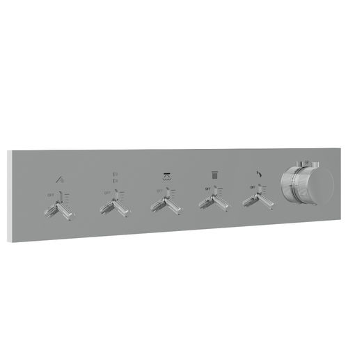Misturador monocomando para box de banheiro - RWIT 2BF5 CC 01 - Rubinetterie Treemme - de embutir / termostático / em metal cromado