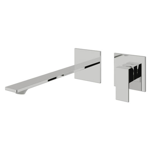 Misturador monocomando para lavatório - RWIT 4BC6 CC 01 - Rubinetterie Treemme - de parede / em metal cromado / para banheiro
