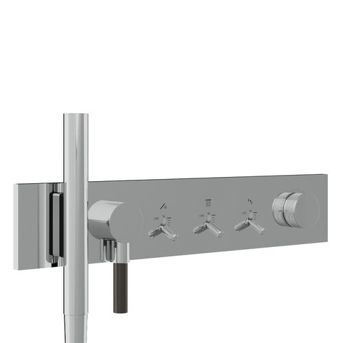 Misturador monocomando para box de banheiro - RWIT 2B97 CC 01 - Rubinetterie Treemme - de parede / em metal cromado / para banheiro