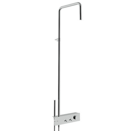 Coluna de banho de parede - IT 2B60 CC WA ZZ - Rubinetterie Treemme - contemporânea / com chuveiro de mão / com trilho