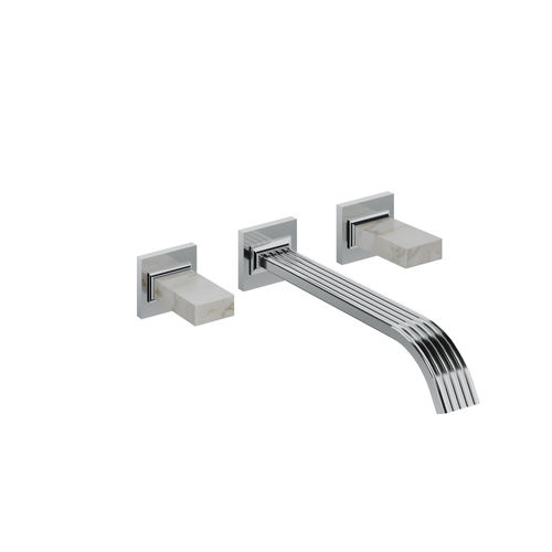 Misturador monocomando para lavatório - RWIT 7A60 CC K_ - Rubinetterie Treemme - de parede / em metal cromado / para banheiro