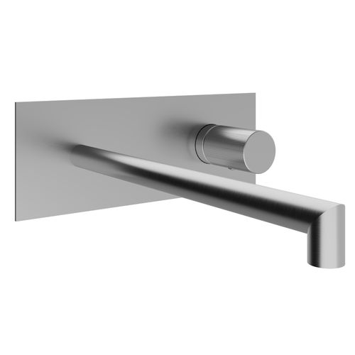 Misturador monocomando para lavatório - RWIT 3BA6 IS G1 - Rubinetterie Treemme - de parede / de embutir / em aço