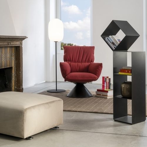 Livreiro contemporâneo - DROP - Cappellini - em chapa / de Studio Nendo / preto