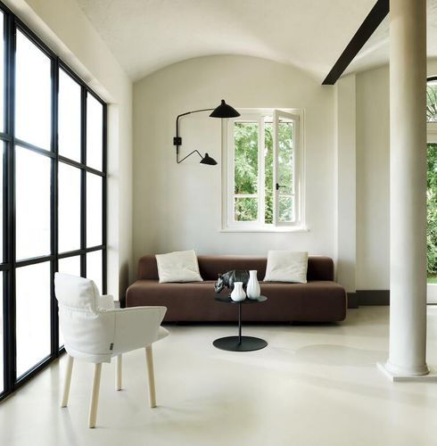Sofá contemporâneo - BIG - Cappellini - em tecido / em couro / sem braços