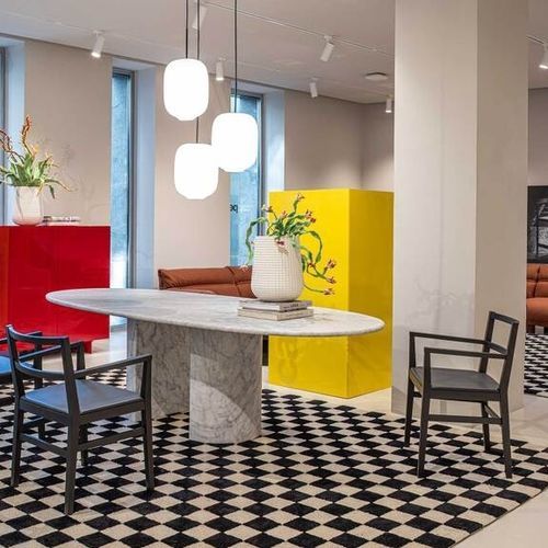 Cadeira contemporânea - CLASSICA - Cappellini - para ambiente interno / em couro / em tecido