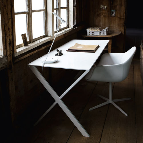 Mesa de trabalho contemporânea - BAMBÍ - Cappellini - em alumínio / com base metálica / retangular