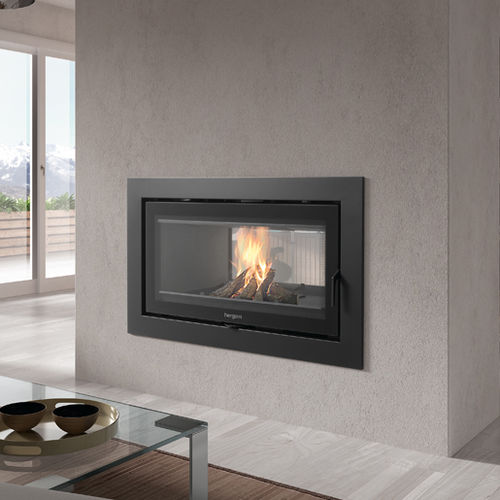 Lareira tipo inserto com dupla face - SERE 100 2C - HERGÓM - a lenha / em aço / de ventilação forçada