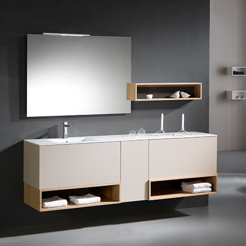 Gabinete de banheiro duplo - BOXY - Naxani - suspenso / em MDF / contemporâneo