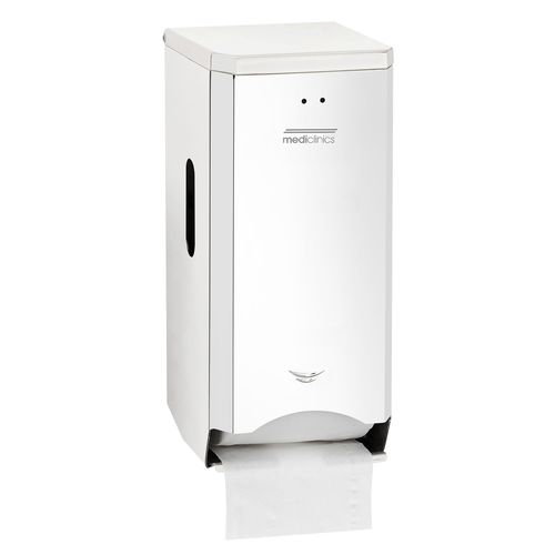 Dispenser de papel higiênico de parede - PR2784C - Mediclinics, s.a. - em aço inoxidável / para 2 rolos / para estabelecimento público