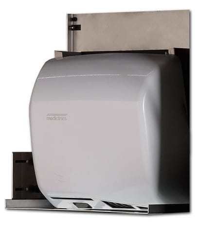 Secador de mãos automático - M17A-24BTM - Mediclinics, s.a. - para montar atrás de espelho / para estabelecimento de saúde / com suporte de fixação