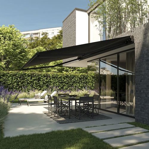 Toldo reto de braço pivotante - QUAD - KE Outdoor Design - motorizado / da linha comercial / para pátio