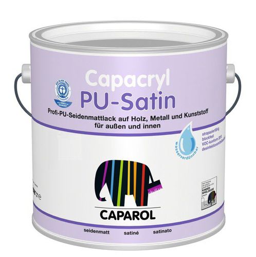 Tinta decorativa - CAPACRYL PU-SATIN - Caparol - de isolamento térmico / de acabamento / para ambiente externo