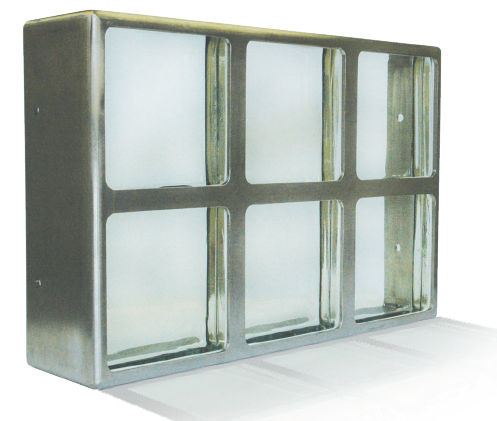Painel de blocos de vidro em painéis - Division 8 TORNADO Resistant Window - Pittsburgh Corning
