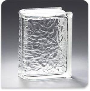 Tijolo de vidro curvo - ENDBLOCK® FINISHING UNIT : DECORA® & ICESCAPES® - Pittsburgh Corning - estruturado