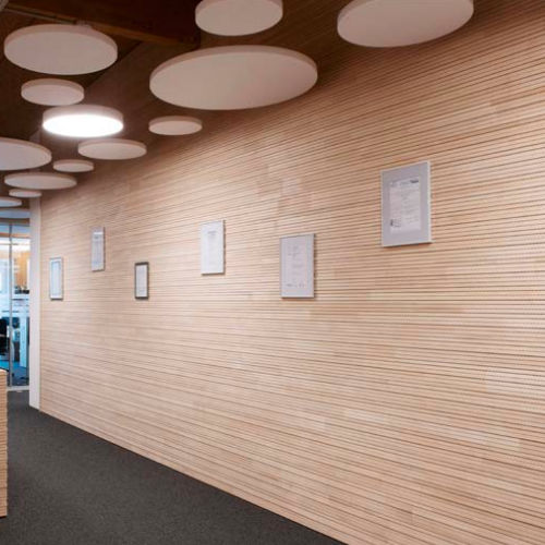 Painel acústico para parede - CLASSIC 18.5/2.5 M - TOPAKUSTIK AG - para teto / em abeto / retangular